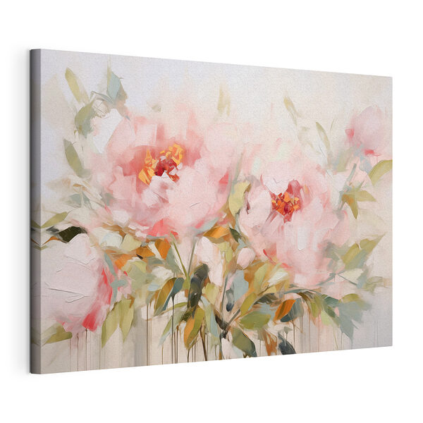 Dipinto raffigurante fiori rosa Stampa su tela Dipinto raffigurante fiori rosa