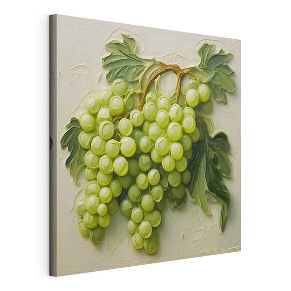 Dipinto raffigurante un grappolo d'uva Stampa su tela Dipinto raffigurante un grappolo d'uva