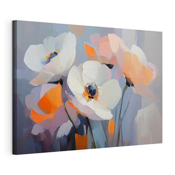 Dipinto raffigurante fiori bianchi Stampa su tela Dipinto raffigurante fiori bianchi