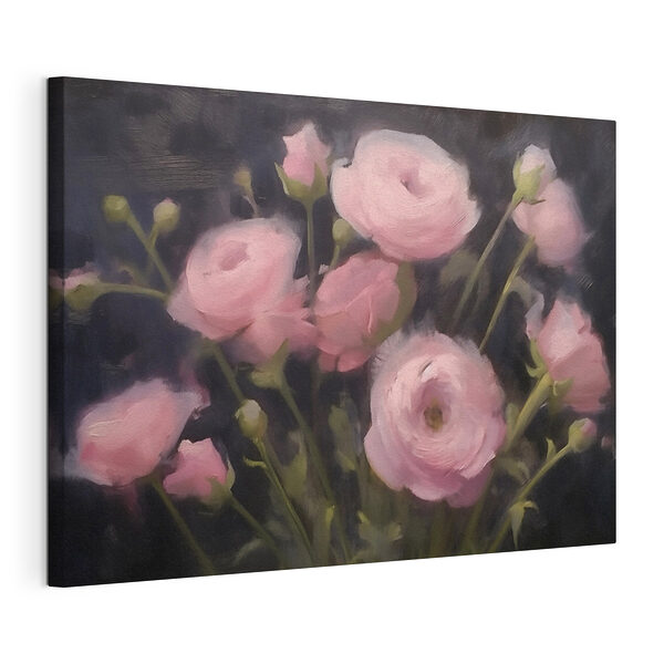 Dipinto raffigurante fiori rosa Stampa su tela Dipinto raffigurante fiori rosa