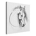 Stampa su tela Disegno di un cavallo