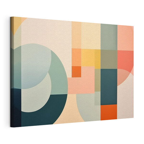 Opera d'arte colorata con forme diverse Stampa su tela Opera d'arte colorata con forme diverse