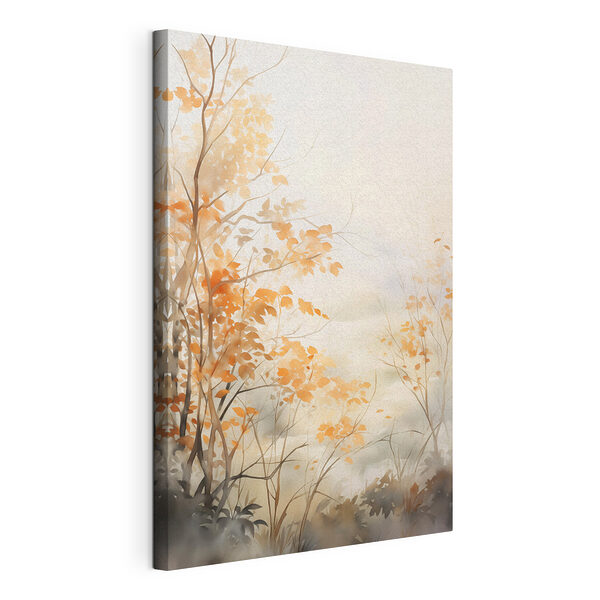 Dipinto raffigurante alberi con foglie arancioni Stampa su tela Dipinto raffigurante alberi con foglie arancioni