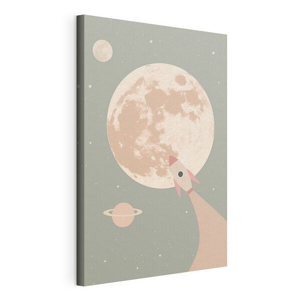 Stampa su tela Razzo che sorvola la Luna (COD: s47067) Stampa su tela Stampa su tela Razzo che sorvola la Luna (COD: s47067)