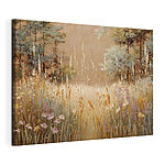 Stampa su tela Dipinto raffigurante un campo di fiori