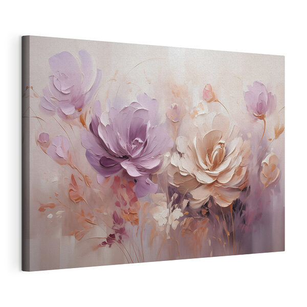 Dipinto di fiori su sfondo bianco Stampa su tela Dipinto di fiori su sfondo bianco