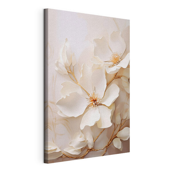 Fiori delicati su uno sfondo tenue Stampa su tela Fiori delicati su uno sfondo tenue
