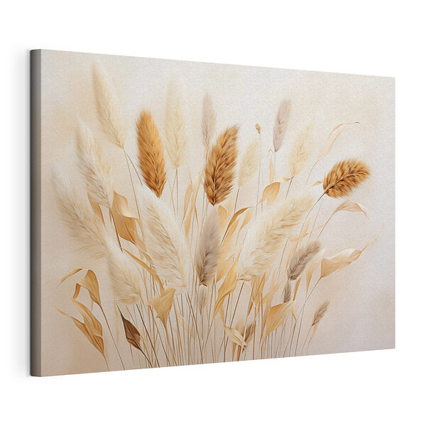 Stampa su tela Mazzo di spighe di grano su sfondo bianco