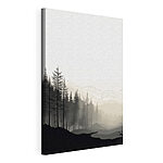 Stampa su tela Paesaggio con alberi e montagne