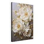 Stampa su tela Fiori eleganti con foglie delicate
