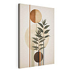 Stampa su tela Pianta con foglie e cerchi