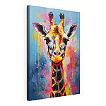 Stampa su tela Dipinto raffigurante una giraffa