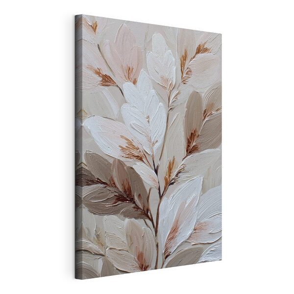 Stampa su tela Foglie delicate dai tenui toni pastello