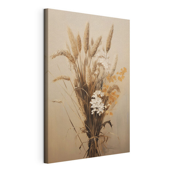 Stampa su tela Mazzo di grano e fiori