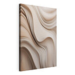 Stampa su tela Curve sinuose color beige e linee morbide