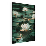 Stampa su tela Fiore bianco sull'acqua