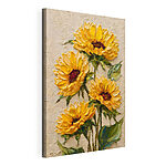 Stampa su tela Dipinto raffigurante fiori gialli
