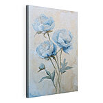 Stampa su tela Dipinto raffigurante fiori blu