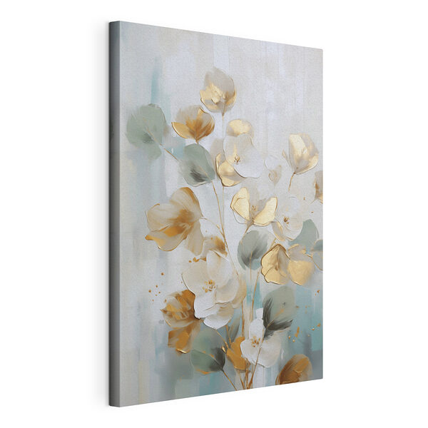 Dipinto raffigurante dei fiori su sfondo bianco Stampa su tela Dipinto raffigurante dei fiori su sfondo bianco