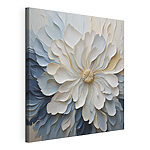 Stampa su tela Fiore bianco e blu