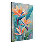 Stampa su tela Dipinto di fiori e foglie
