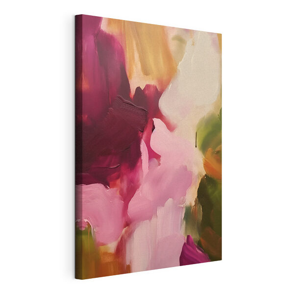 Dipinto dai colori rosa e verde Stampa su tela Dipinto dai colori rosa e verde