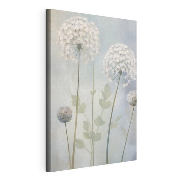 Stampa su tela Dipinto raffigurante fiori bianchi