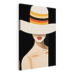 Stampa su tela Donna con un cappello