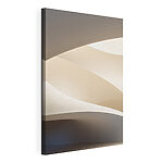 Stampa su tela Forme curve bianche e beige