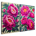 Stampa su tela modulare Fiori dai colori vivaci in tutto il loro splendore