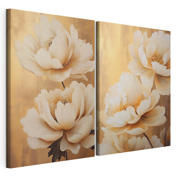 - Fiori eleganti che si crogiolano alla luce del sole Stampa su tela modulare - Fiori eleganti che si crogiolano alla luce del sole