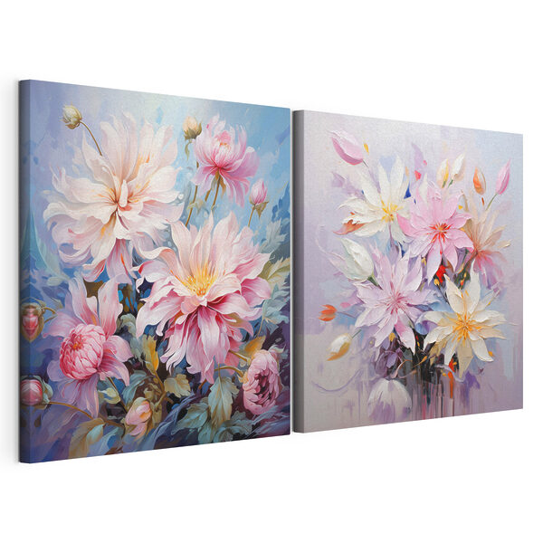 Stampa su tela modulare Dipinto di fiori su tela