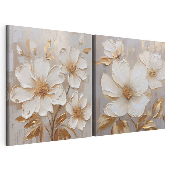 Eleganti decorazioni floreali per qualsiasi ambiente Stampa su tela modulare Eleganti decorazioni floreali per qualsiasi ambiente