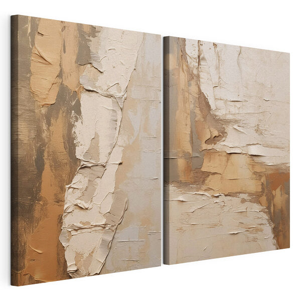 Stampa su tela modulare Texture astratte in tonalità calde