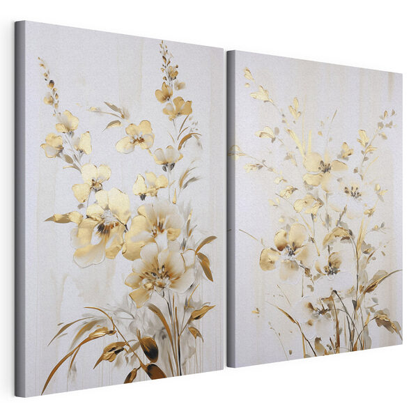 Elegante composizione floreale dai toni tenui Stampa su tela modulare Elegante composizione floreale dai toni tenui
