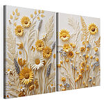 Stampa su tela modulare Collage di fiori e foglie