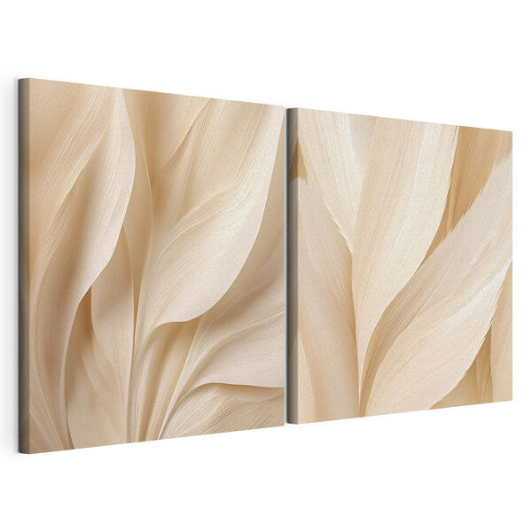 Stampa su tela modulare Curve delicate dalle trame naturali