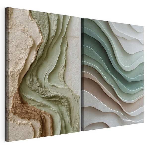 Strati naturali dai colori rilassanti Stampa su tela modulare Strati naturali dai colori rilassanti