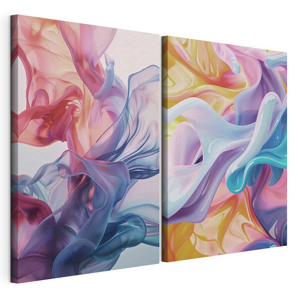 I colori vorticosi creano un movimento dinamico Stampa su tela modulare I colori vorticosi creano un movimento dinamico