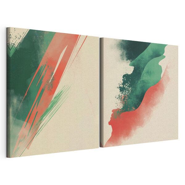 Stampa su tela modulare Due sfondi di colori diversi