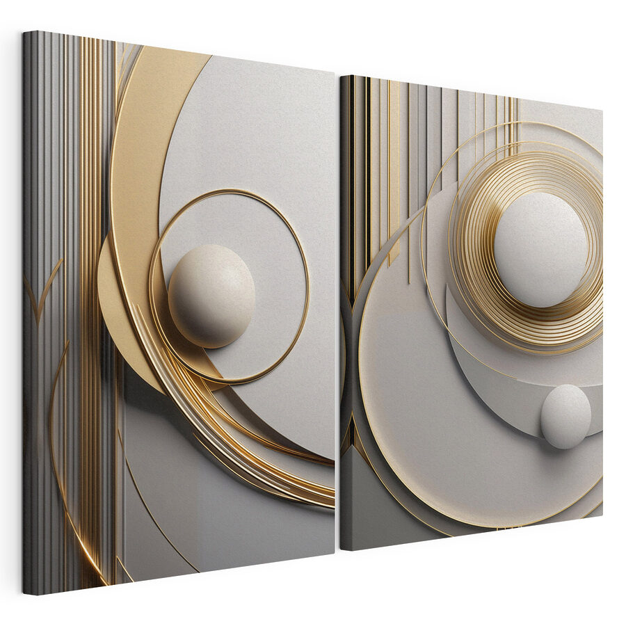 Quadro multipannello Design astratto con forme fluide (COD: m30585) Quadro multipannello Design astratto con forme fluide (COD: m30585)