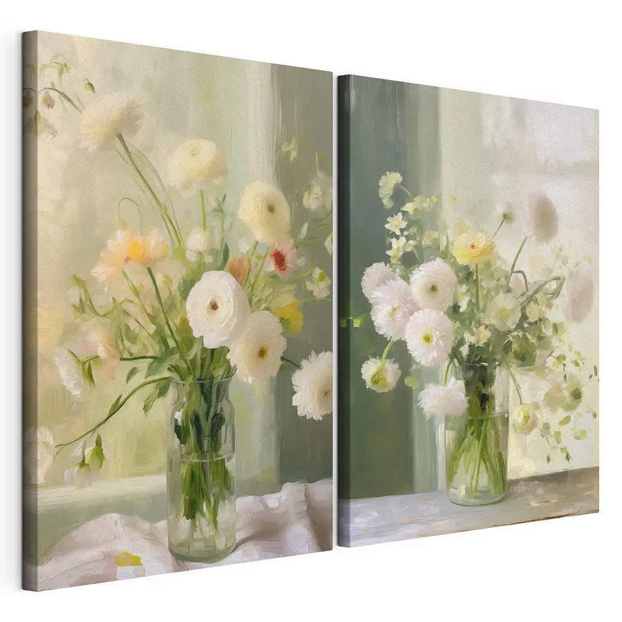 Quadro multipannello Collage di fiori in un vaso (COD: m30847)