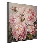 Stampa su tela Dipinto raffigurante fiori rosa