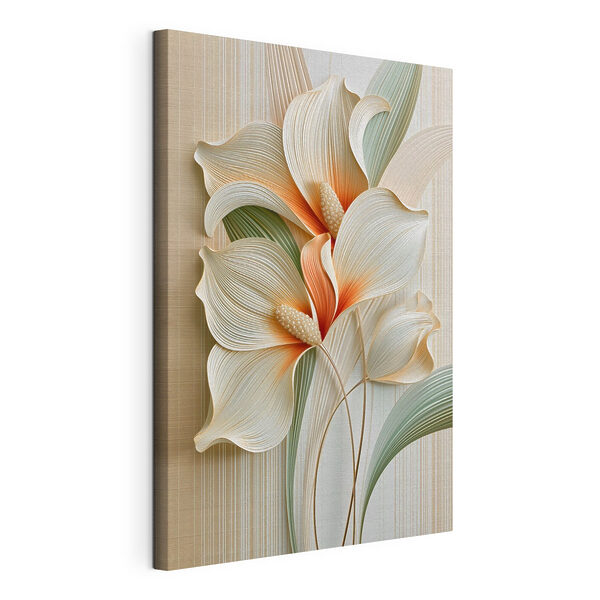 Fiori eleganti dai colori tenui Stampa su tela Fiori eleganti dai colori tenui