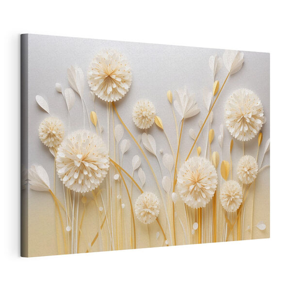 Delicati fiori di carta dai colori tenui Stampa su tela Delicati fiori di carta dai colori tenui