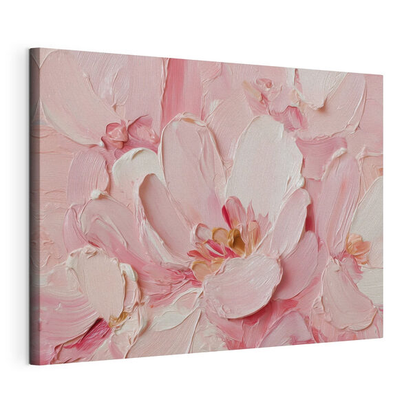 Stampa su tela Petali rosa tenue disposti in delicati strati