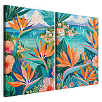 Stampa su tela modulare Collage di fiori e piante