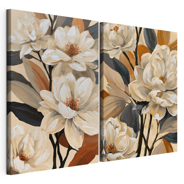 Stampa su tela modulare Collage di fiori